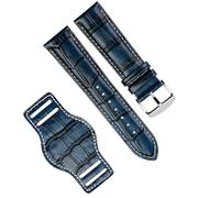 NHYHEHMR Mens Genuine Leather Watch Strap mat wristwatches Band Handmade Leather watchband