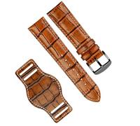 NHYHEHMR Mens Genuine Leather Watch Strap mat wristwatches Band Handmade Leather watchband