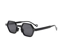 NHYHEHMR Polarized Polygon Sunglasses Women Vintage Rivet Sunglasses Men Cool Glasses UV400 Eyeglasses Shades
