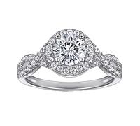 NHYHEHMR Promise Rings for Women, 925 Ring for Women Luxury Infinity Round 6.5MM Cubic Zirconia Rings
