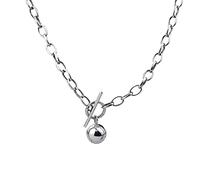 NHYHEHMR Round Bead Pendant Necklace Clavicle Chain Geometric Necklace the for women & men