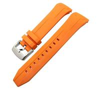 NHYHEHMR Rubber Silicone Watchband 22mm 21mm for T120417 Sea Star 1000 Series Orange Black Waterproof Diving Watch Strap