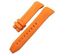 NHYHEHMR Rubber Silicone Watchband 22mm 21mm for T120417 Sea Star 1000 Series Orange Black Waterproof Diving Watch Strap