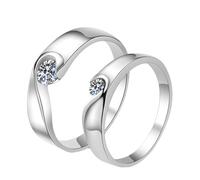NHYHEHMR Wedding Band Women,Heart Puzzle with Moissanite 0.1/0.3ct Womens Rings
