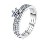 NHYHEHMR Wedding Rings for Women,Ring Set Moissanite/Cubic Zirconia Womens Rings