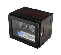 NHYHEHMR Winder Double Winder for 2 Watches PU Leather Self-Winding Mechanical Box Rotator with 5 TPD Modes LCD Display Quiet Motor for Men and Women Watches (Color : A) Atmosphere
