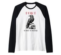 Ni Dieu Ni Maitre No Kings Pro Democracy Anti Fascism Resist Camiseta Manga Raglan