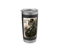 Ni Hao Fine Shyt Funny Meme Cat Sumi-e Arte japonés Vaso térmico de acero inoxidable de doble pared