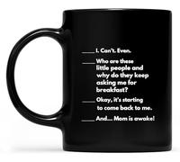 Ni siquiera puedo saber quiénes son estas personitas, divertidas tazas de café para mamá, regalo dulce, taza de café novedosa, taza de té de cerámica con impresión de doble cara para mamá, papá, amigo