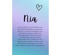 Nia: A personalised Welsh notebook for women and girls, make a great birthday gift for friends, family and coworkers, ideal for journaling, goal setting and to do lists