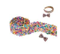 Niaciswe DIY Costura Envoltura Rollo 1m Cinta de Cristal con Diamantes de Imitación de Imitación de Colores Cristal Rhinestone Cinta Diamante de Imitación Dorado Cinta Brillantes para Zapato de Vestir