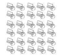 Niaciswe Key Fob Hardware 30 Piezas Llavero Hardware de Muñeca 32mm Clips de Cola de Metal Bolsa Correa Clips Hardware del Llavero con Llavero para Cordón Hecho a Mano de Pulsera DIY