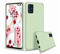 NiaCoCo - Carcasa Compatible con Samsung Galaxy A51 (antigolpes, Muy Fina, Silicona, líquido), Color Verde