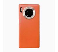 NiaCoCo Compatible con Huawei Mate 30 Pro PC Hard Shell Ultradelgado Resistente a los Arañazos Carcasa de Telefono Estuche Protector+1PCS Protector de Pantalla - (Naranja)