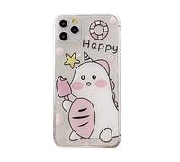 NiaCoCo Compatible con iPhone 11 Escudo Protector Patrón de Color Manga a Prueba de Golpes Resistente a los Arañazos Carcasa de Telefono+1PCS Protector de Pantalla-(Unicornio Rosa)