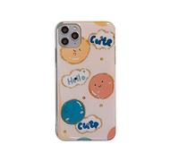 NiaCoCo Compatible con iPhone 11 Pro MAX Escudo Protector Patrón de Color Manga a Prueba de Golpes Resistente a los Arañazos Carcasa de Telefono+1PCS Protector de Pantalla-(Flor del Sol)