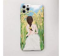 NiaCoCo Compatible con iPhone 11PRO Escudo Protector Patrón de Color Manga a Prueba de Golpes Resistente a los Arañazos Carcasa de Telefono+1PCS Protector de Pantalla-(Niñita)