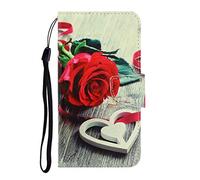 NiaCoCo Compatible con Samsung Galaxy A10 Funda de Cuero PU con Ranura para Tarjeta Billetera Rosa en Relieve TPU Hebilla magnética Cubierta Protectora