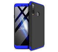 NiaCoCo Compatible con Samsung Galaxy A9 2018 Silicona TPU A Prueba de Choques Caso,Ultra Thin Anti Scratch 3 en 1 diseño Protector Caso para Samsung Galaxy A9 2018-Azul y Negro