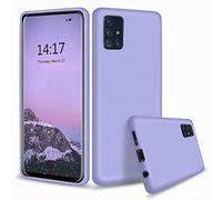 NiaCoCo Compatible con Samsung Galaxy S20 Plus Funda Silicona liquida Ultra Delgado a Prueba de Choques Carcasa de Telefono +1pcs Protector de Pantalla Gratis-(Púrpura)
