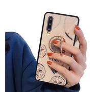 NiaCoCo Compatible con Samsung Galaxy S20 Ultra Funda 1*Protector de Pantalla,360 Grados Soporte de Anillo de Rotación Ultra Thin Anti Scratch con Pequeños Diamantes Carcasa de Telefono(Dorado)