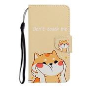 NiaCoCo Compatible con Xiaomi Redmi 8A Funda de Cuero PU con Ranura para Tarjeta Billetera Patrón de Gato Amarillo en Relieve TPU Hebilla magnética Cubierta Protectora