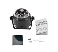 Niady Vehicle Compass, Black Electronic Adjustable Military Marine Ball Night Vision Compass for Boat Vehicle