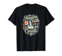 Niagara Falls Canadá Ontario Canadian Maple Leaf Travel Camiseta