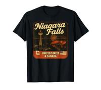 Niagara Falls Canada US Fuegos Artificiales en el Horizonte Nocturno Souvenir Camiseta