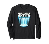 Niagara Falls Cascada Tipografía Cascada Gráfico Manga Larga