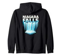 Niagara Falls Cascada Tipografía Cascada Gráfico Sudadera con Capucha