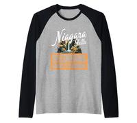Niagara Falls Nature's Grandeur Travel Trip Familia Souvenir Camiseta Manga Raglan