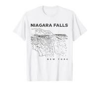 Niagara Falls Nueva York Cascada Arte Ilustración Recuerdo Camiseta
