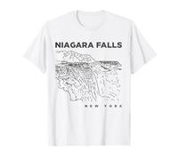 Niagara Falls Nueva York Cascada Arte Ilustración Recuerdo Camiseta