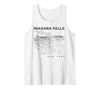 Niagara Falls Nueva York Cascada Arte Ilustración Recuerdo Camiseta sin Mangas