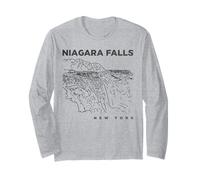 Niagara Falls Nueva York Cascada Arte Ilustración Recuerdo Manga Larga
