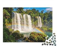 Niagara Falls Puzzles 1000 Piezas Reciclable Waterfall Rainbow Puzzle para Ancianos Educational Game Decompression Ideal for Regalo de Bendición de Vacaciones 70x50cm/1000pcs
