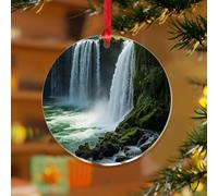 Niagara Falls State Park - Adorno de Navidad para amantes de la naturaleza o viajero, recuerdo rústico, discos acrílicos transparentes, pósteres de aventura, bolas de Navidad para decoración de árbol