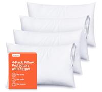 Niagara - Paquete de 4 Protectores de Almohada con Cremallera, tamaño estándar (Queen), protección eficaz contra el Polvo, Fundas de Almohada Que se Mantienen en su Lugar, Funda Transpirable para