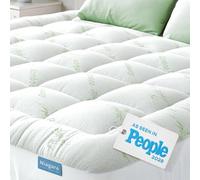 Niagara Sleep Solution Cubrecolchón de bambú Enfriamiento Completo 54 x75 Pulgadas Transpirable Extra Felpa Grueso Equipado 8-20 Pulgadas Tamaño de Cama Almohada Cojín de colchón Ultra Suave