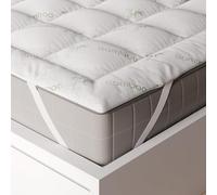 Niagara Sleep Solution Niagara Topper matrimonial 160x200 Grosor 2 cm Bambú - Transpirable y Fresco, diseñado para aliviar el dolor de espalda - El cubrecolchón con bolsillo profundo se adapta a