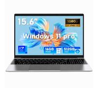 NIAKUN - computadora portátil, portátiles para juegos 2026, 15.6 pulgadas de vuelta superior PC Windows 11 Pro, 16GB RAM 512GB SSD, procesador Core i7-7600U (hasta 3.9GHz), Office 365, para negocios y