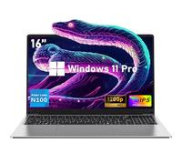 NIAKUN Ordenador portátil de 16 pulgadas, portátil para juegos, 16 GB de RAM 1 TB SSD, procesador N100, FHD 1920 x 1200, apertura de 180°, teclado retroiluminado, Windows 11 Pro, desbloqueo de huellas