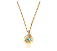 Nialaya- Men's Evil Eye and Hamsa Hand Necklace- Accessories- Hombre- Amarillo- M- Men's Evil Eye and Hamsa Hand Necklace