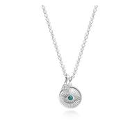 Nialaya- Men's Silver Evil Eye and Hamsa Hand Necklace- Accessories- Hombre- Gris- M- Men's Silver Evil Eye and Hamsa Hand Necklace
