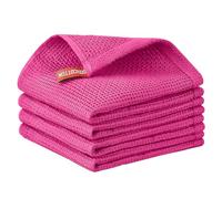 Nialnant Paquete de 4 paños de cocina para lavar platos, 100% algodón, tejido gofre, trapos de cocina suaves y absorbentes, trapos de limpieza de secado rápido, 12 x 12 pulgadas