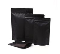 NIAN 100 Uds. Varios tamaños Blanco Mate Negro Bolsas de pie Bolsas de plástico con Cierre de Cremallera de Papel de Aluminio Doypack Bolsa de Embalaje de café y té