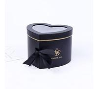 NIAN Caja redonda de la flor del jabón de la caja de regalo de la doble capa para la caja de San Valentín de la boda del material