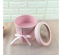 NIAN Caja redonda de la flor del jabón de la caja de regalo de la doble capa para la caja de San Valentín de la boda del material