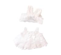 niannyyhouse 10 cm-15 cm 20 cm ropa de muñeca de felpa blanco tocado vestido de novia vestido de muñeca vestido de muñeca (10 cm-15 cm)